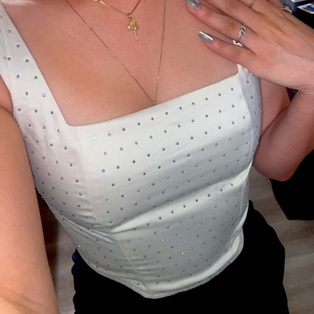 Rhinestone corset top ✨